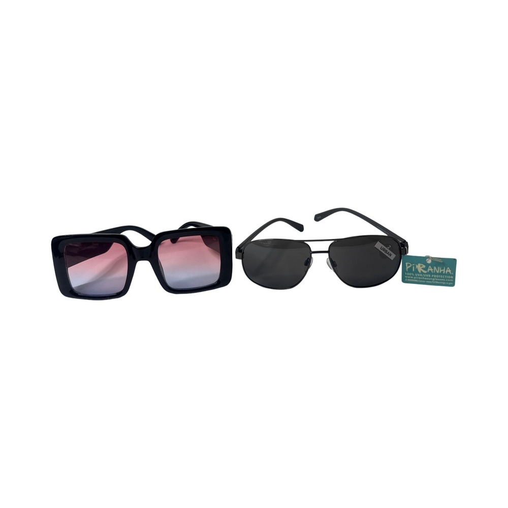 Piranha Urban Aviator Sunglasses & Chunky Square Gradient Lens
Lot 2pc